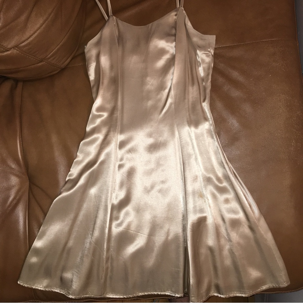 Maurices size 3 vintage from 90s satin mini dress made in USA